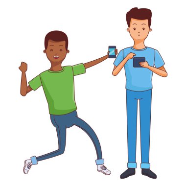 genç adam çizgi film