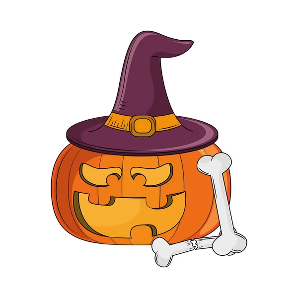 Halloween de dibujos animados de miedo — Vector de stock