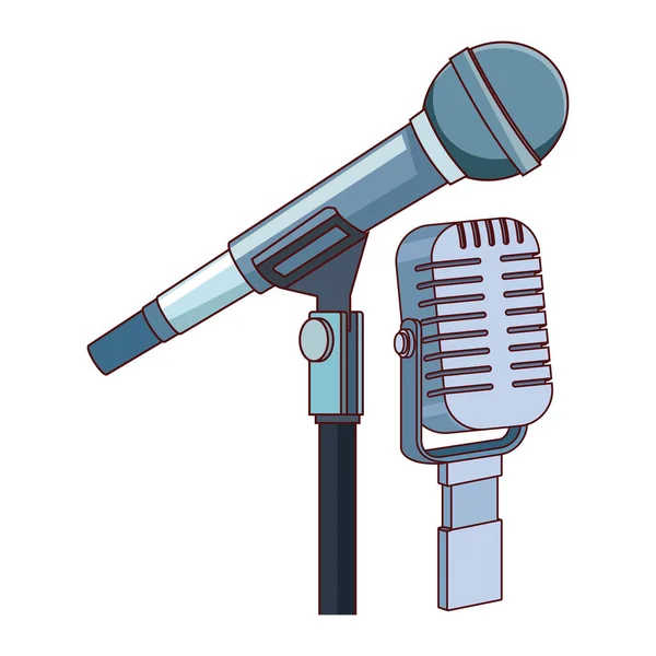 Microphone icône dessin animé — Image vectorielle