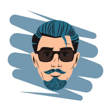 Pop art hispter yüz