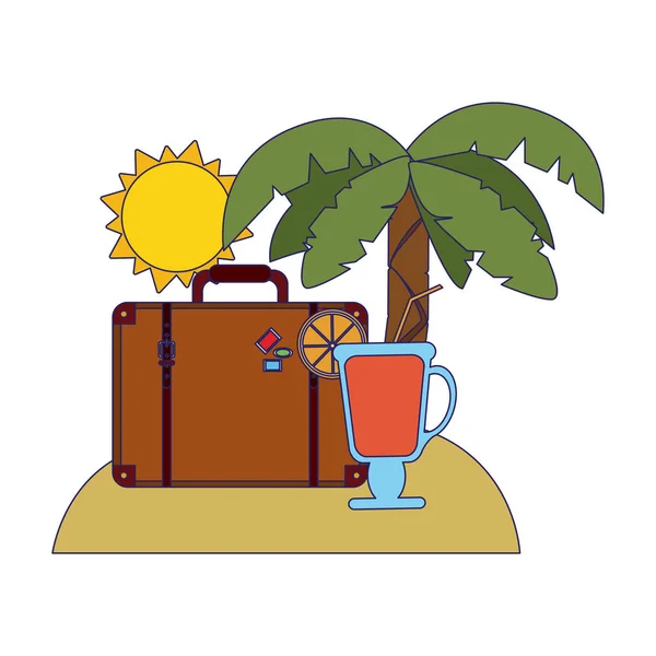 Symbole für Reise und Urlaub — Stockvektor