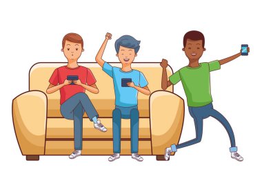 genç adam çizgi film