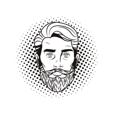 Pop art hispter yüz