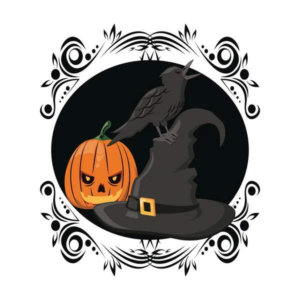 Halloween desenhos animados assustadores — Vetor de Stock