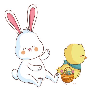 Mutlu çiftlik hayvanları karikatür