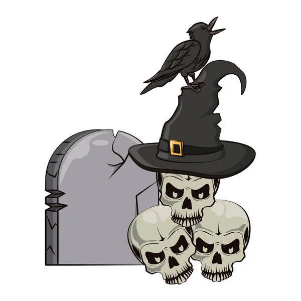 Halloween enge cartoons — Stockvector