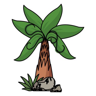 Ağaç palmiye karikatür