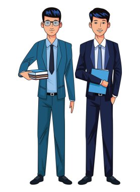 İşadamları avatar çizgi film karakteri