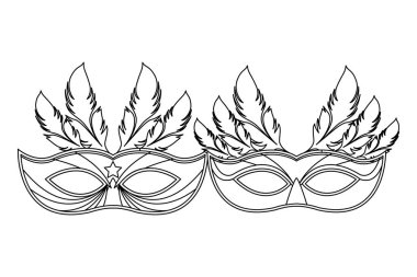 maskeler ve tüyler siyah beyaz