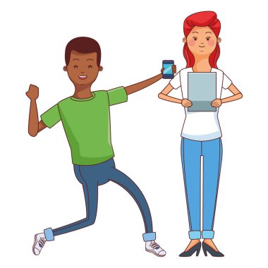 Bin yıllık çift karikatür