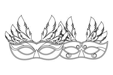 maskeler ve tüyler siyah beyaz