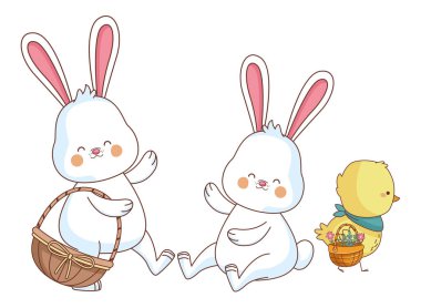 Mutlu çiftlik hayvanları karikatür