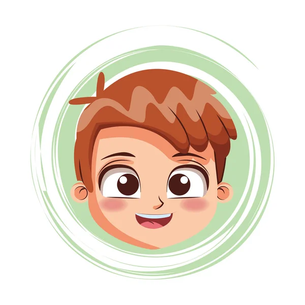 Boy face cartoon — Stock Vector