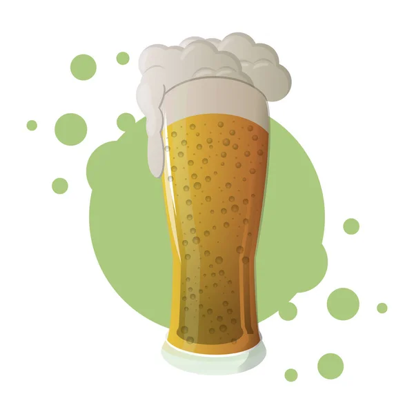 Coupe de bière froide — Image vectorielle