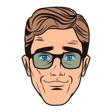 Pop art man yüz