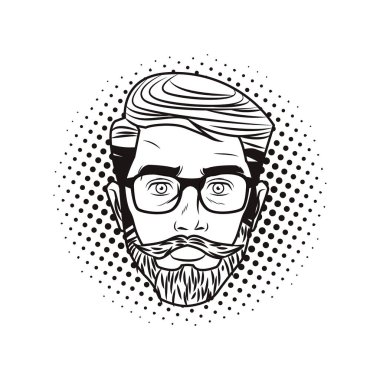 Pop art hispter yüz