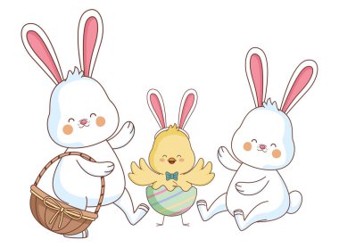 Mutlu çiftlik hayvanları karikatür