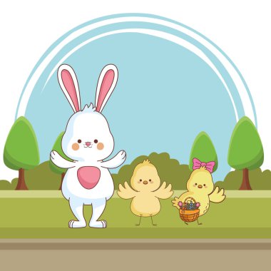 Mutlu çiftlik hayvanları karikatür