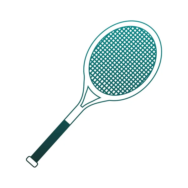 Tennisschläger Ausrüstung blaue Linien — Stockvektor