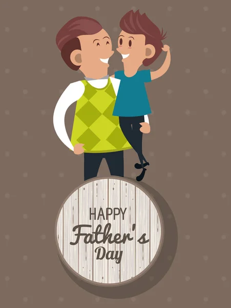 Cartão feliz Dia dos Pais — Vetor de Stock