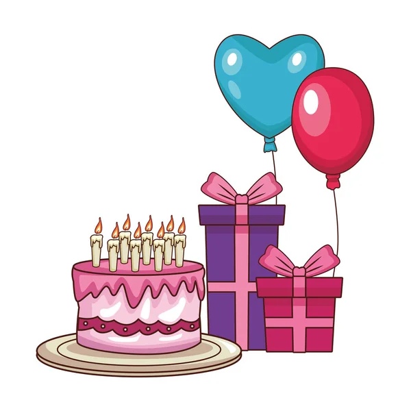 Feliz cumpleaños dibujos animados — Vector de stock
