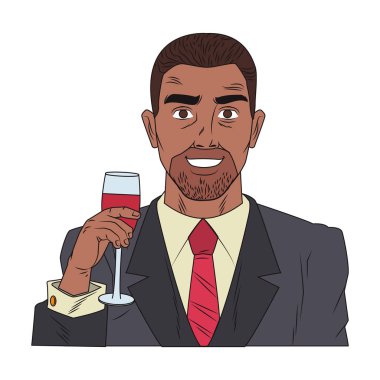 İşadamı pop sanat çizgi film