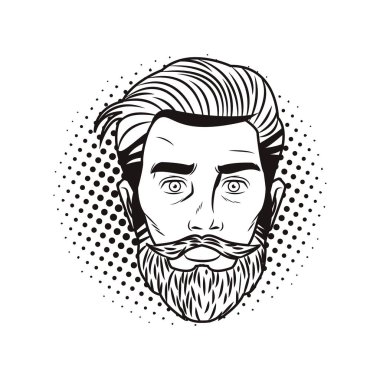 Pop art hispter yüz