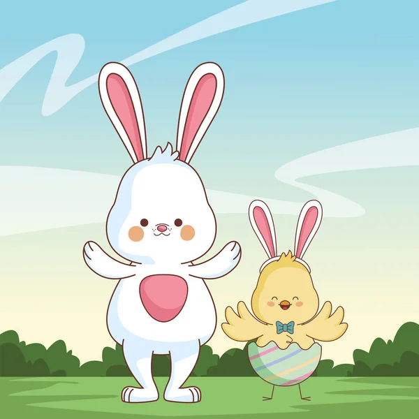 Mutlu çiftlik hayvanları karikatür