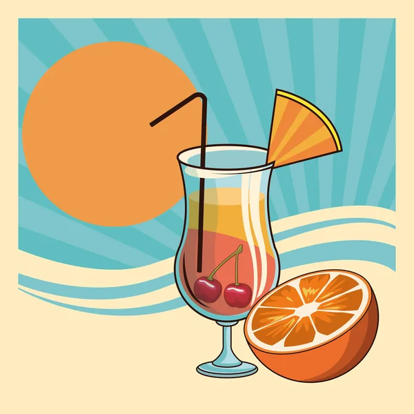 Alcoholische drank drank cartoon — Stockvector
