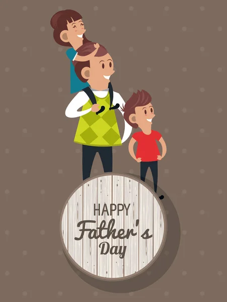 Cartão feliz Dia dos Pais — Vetor de Stock