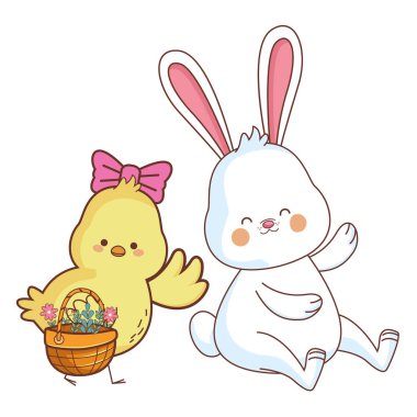 Mutlu çiftlik hayvanları karikatür