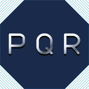 Pqr metalik yazı tipi