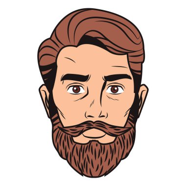 Pop art hipster yüz