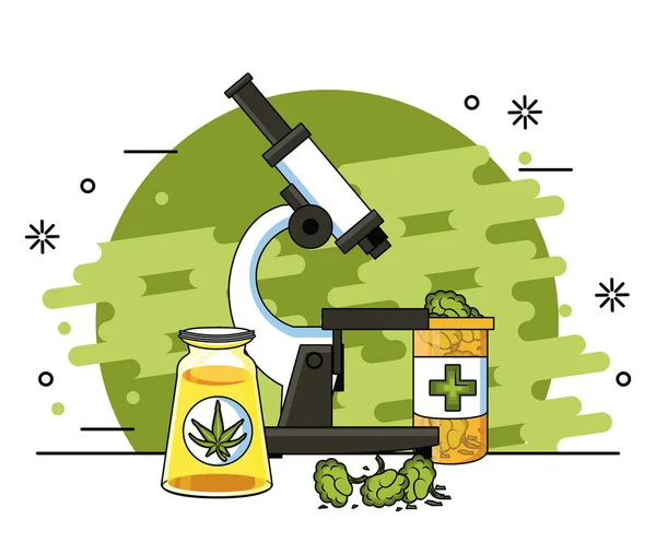 Concepto médico del cannabis — Vector de stock