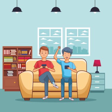 genç gündelik erkek karikatür