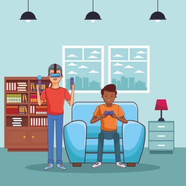 Siyah beyaz Millennials ve videogames karikatürler