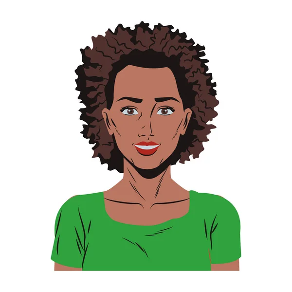 Pop arte mujer de dibujos animados — Vector de stock