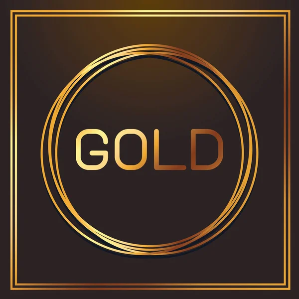 Gold metallic fuente — Vector de stock