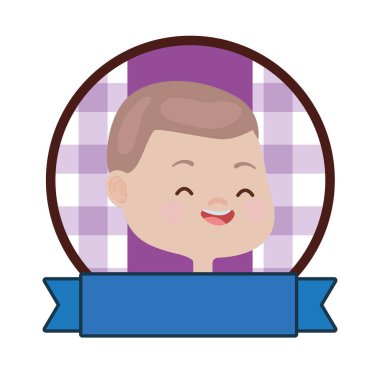 Mutlu çocuk gülen yüz karikatürler