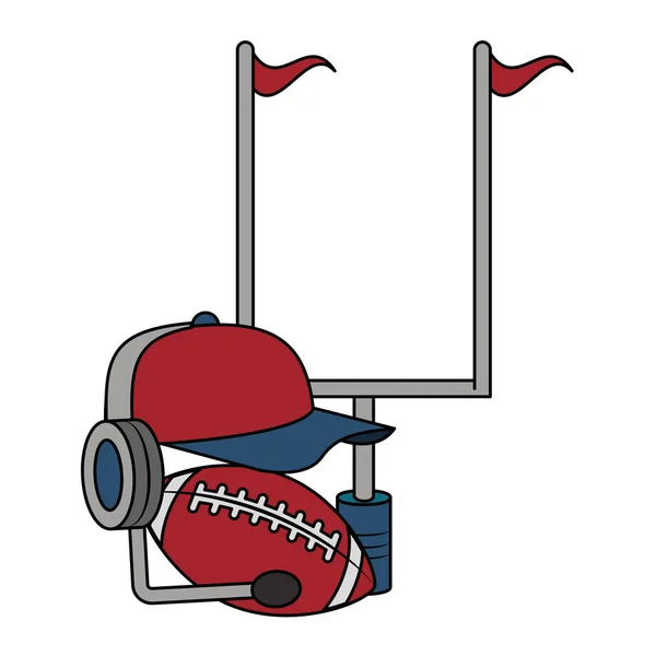 American football sport game cartoon — Stock Vector