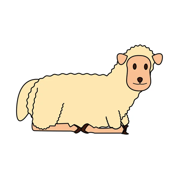 Farm cute mammal animal cartoon — Stock Vector