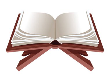Rafta boş kitap açık