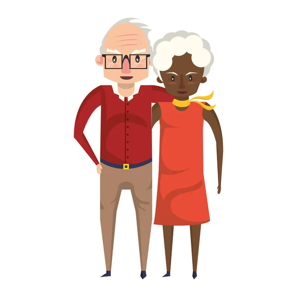Bunici bătrâni bătrâni desene animate — Vector de stoc