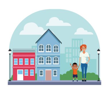 Çocuklu bekar anne karikatür