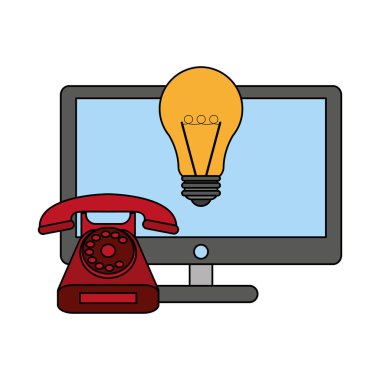 teknoloji dijital modern donanım karikatür