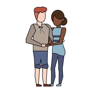 çift aşk genç ilişki karikatür