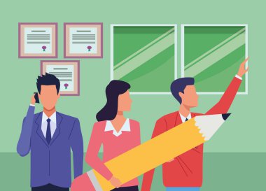 Araçları ile Yönetici iş çalışanları