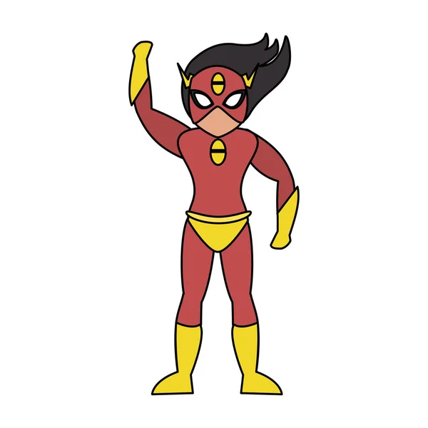 Super héroe cómic retro de dibujos animados — Archivo Imágenes Vectoriales