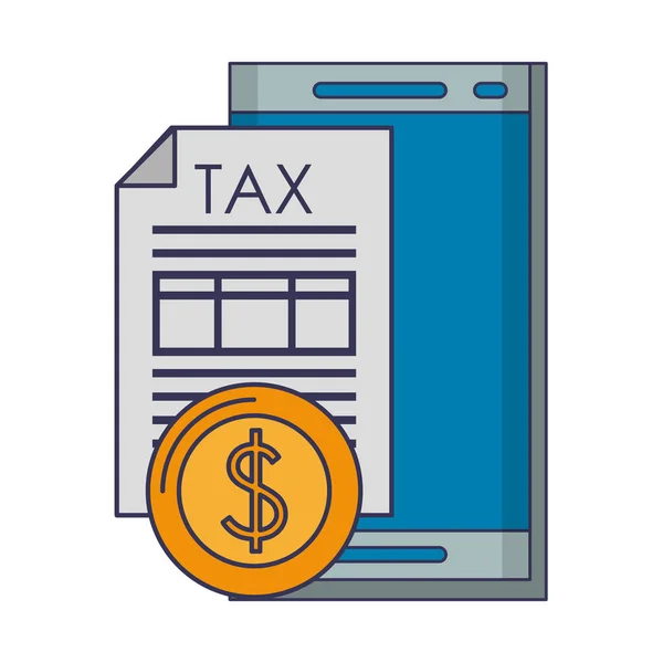 Státní daňový obchod kreslený — Stockový vektor