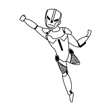 siyah beyaz süper kahraman komik retro çizgi film